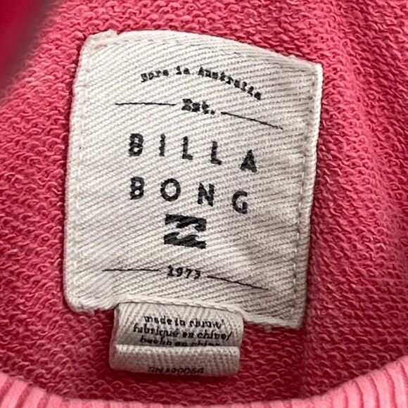 BILLABONG Sweatshirt Womens Medium Salt And Sand Guava Pink Sunset View Pullover - Picture 6 of 14